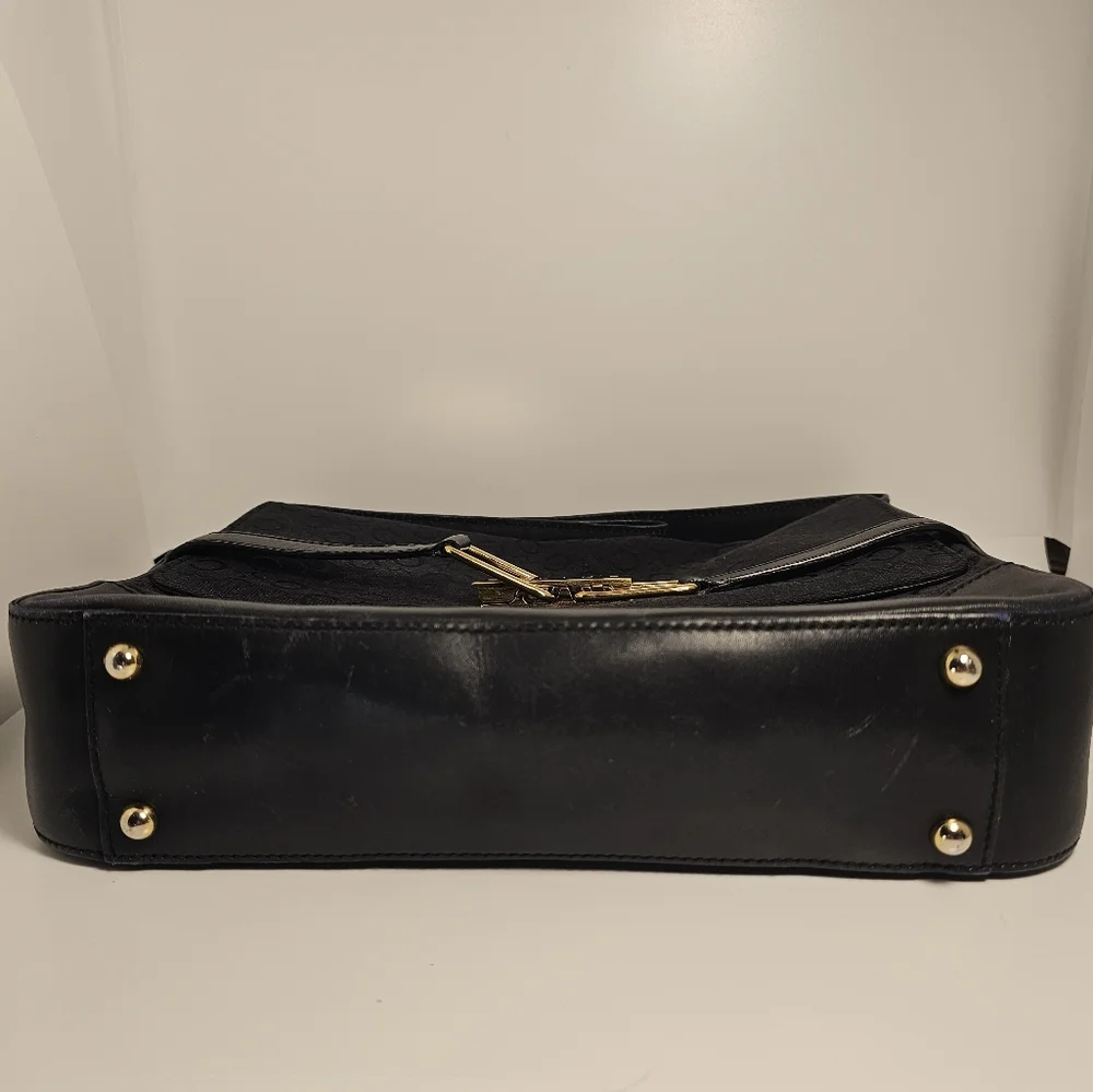 Celine Black and Gold Shoulder Bag EUC